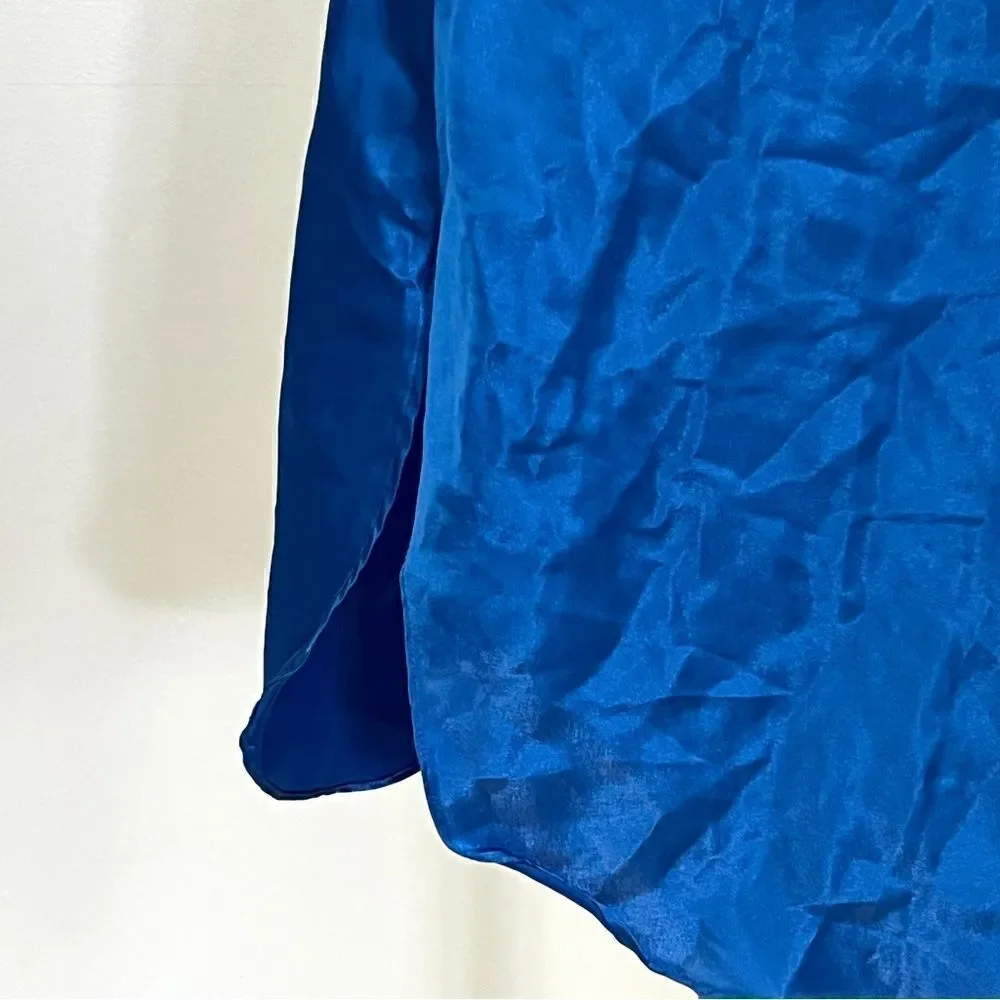 Vintage Victoria’s Secret Gold Label Royal Blue Chemise Slip Dress Nightie P/S